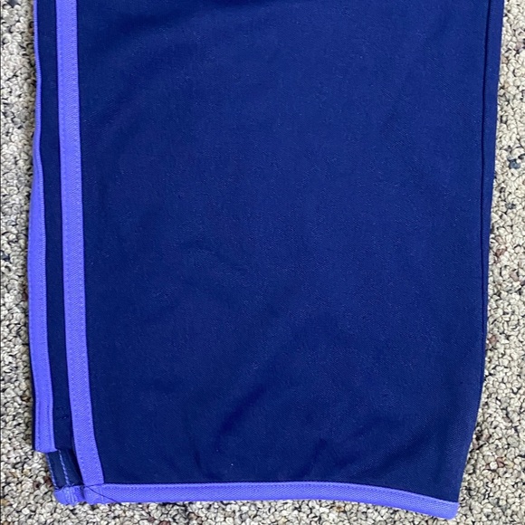 Adidas Navy Blue Yoga Pants Track Pants with Purple Accents Sz L - Picture 3 of 8